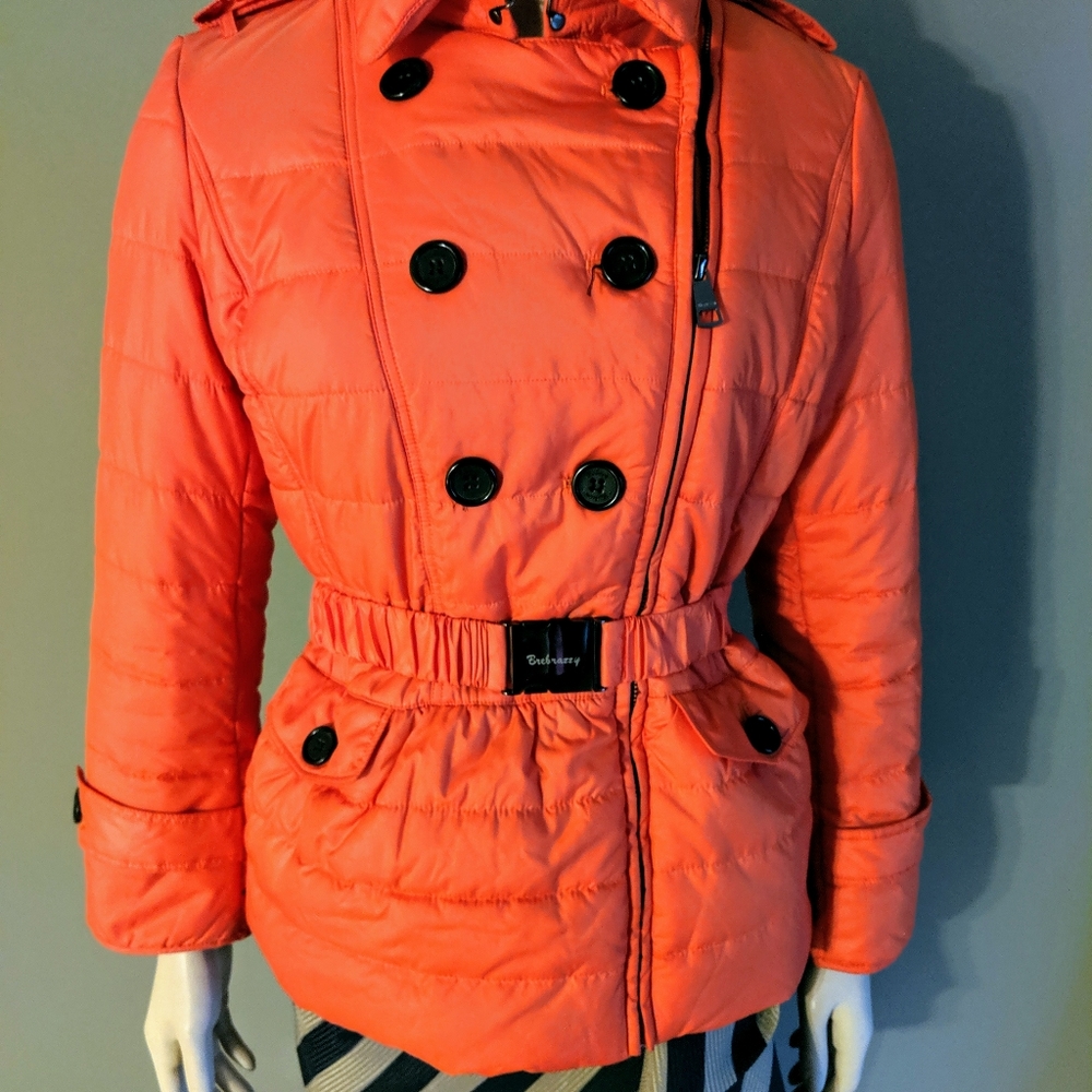 Burberry Brit Double-breasted Quilted Jacket